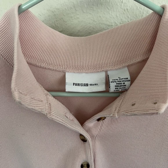 Vintage Parisian Works Long-Sleeve Polo - Picture 2 of 4